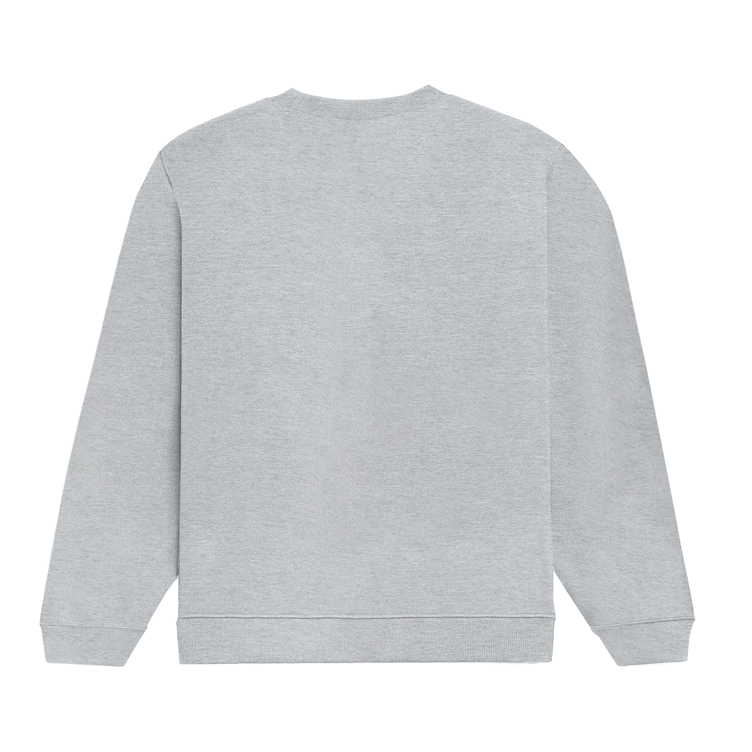 Basic Regular Crew Grey Melange Back