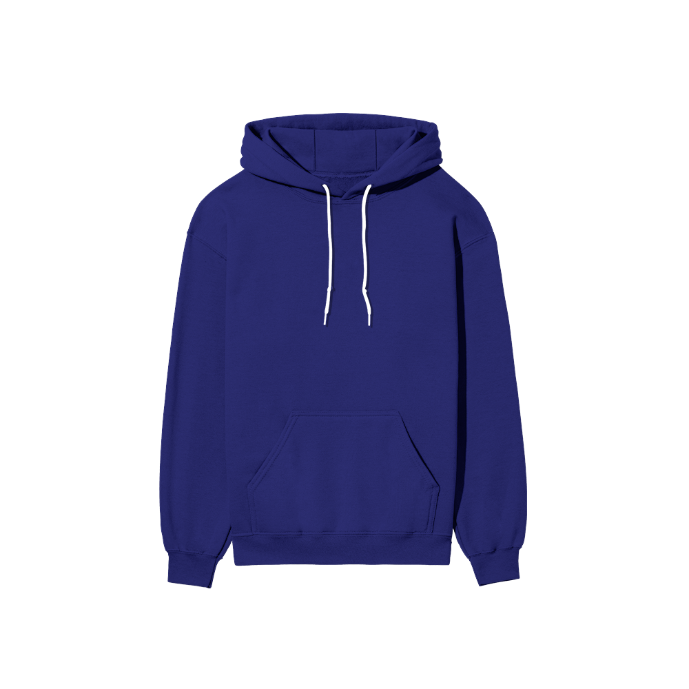 Basic Regular Hoodie Royal Blue Front
