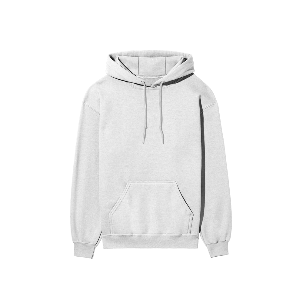 Basic Regular Hoodie White Front