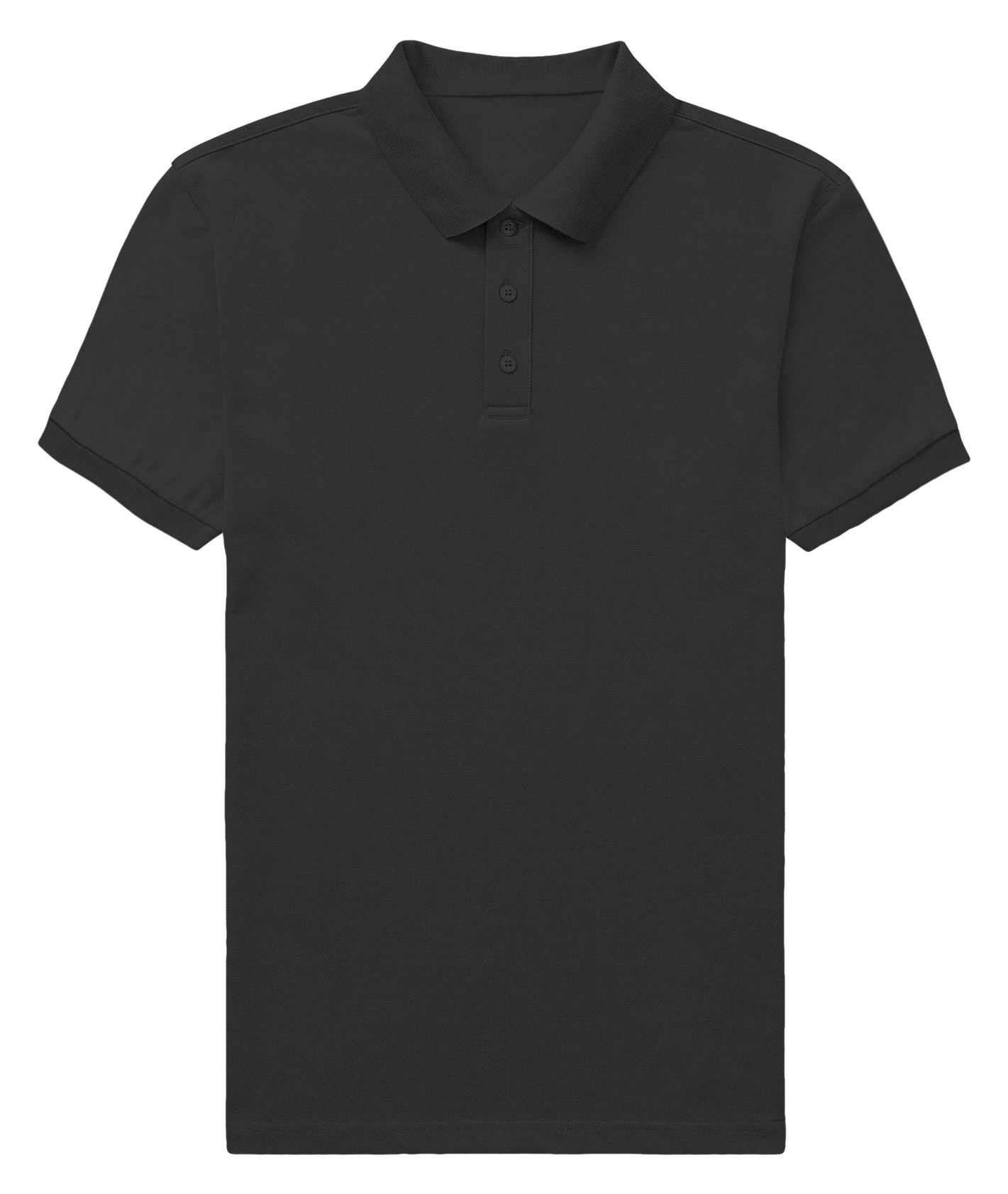 Basic Regular Polo Tee Black Front