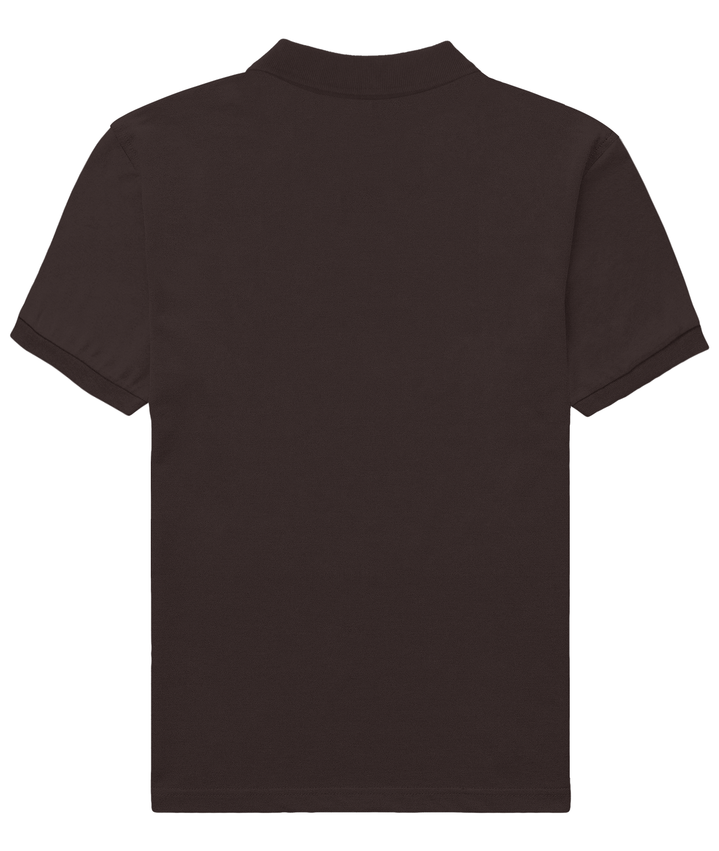 Basic Regular Polo Tee Coffee Brown Back