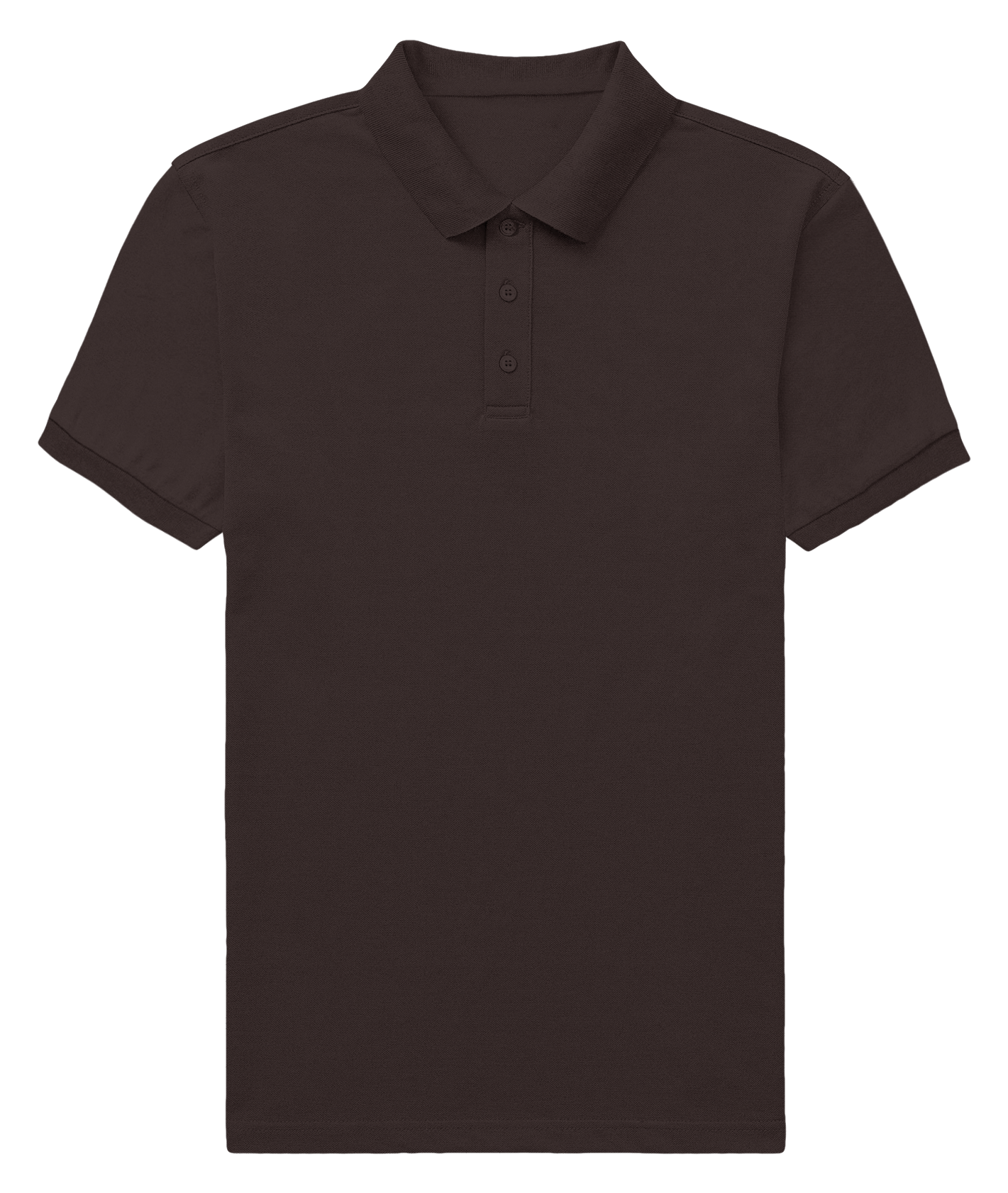 Basic Regular Polo Tee Coffee Brown Front