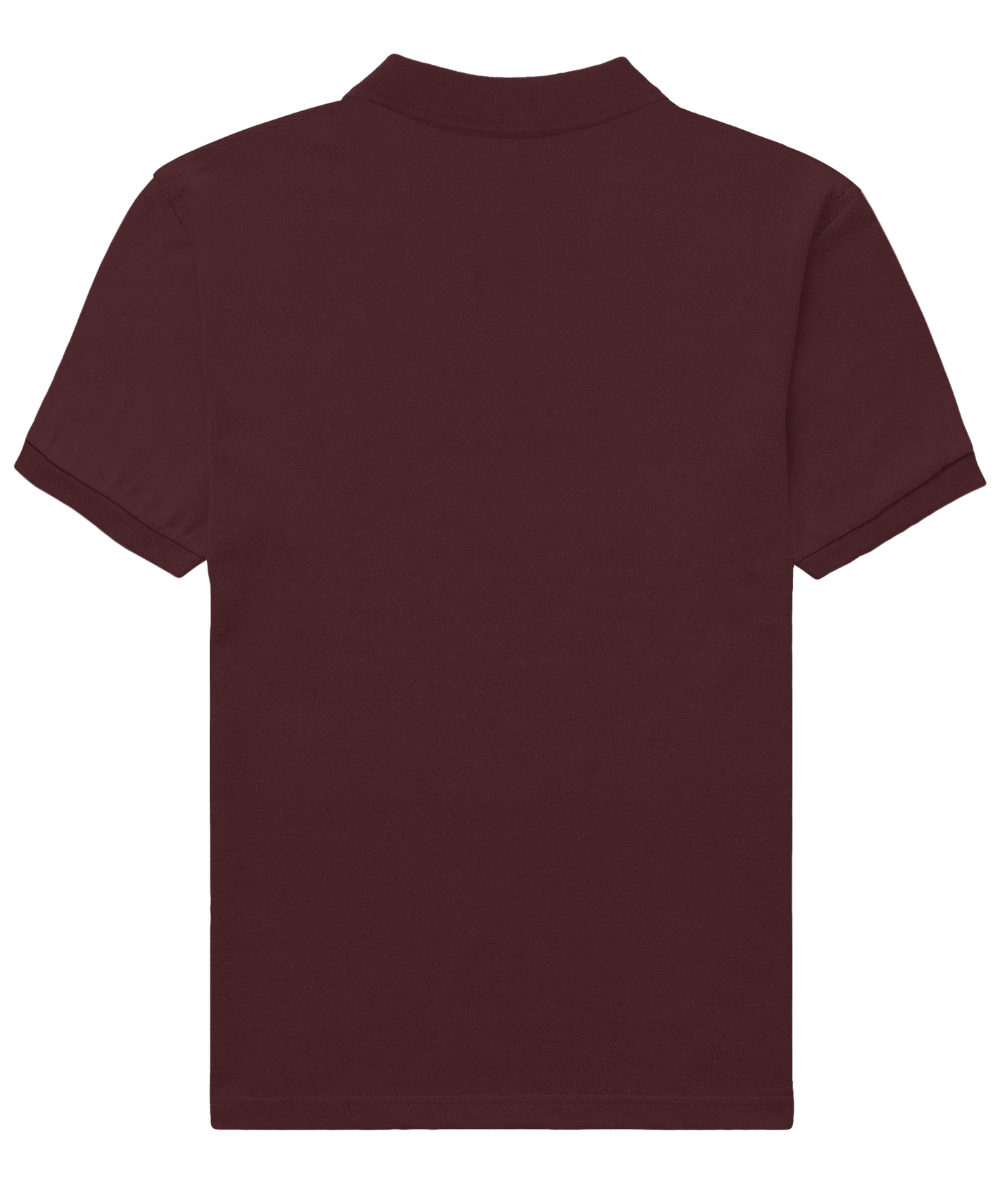 Basic Regular Polo Tee Maroon Back