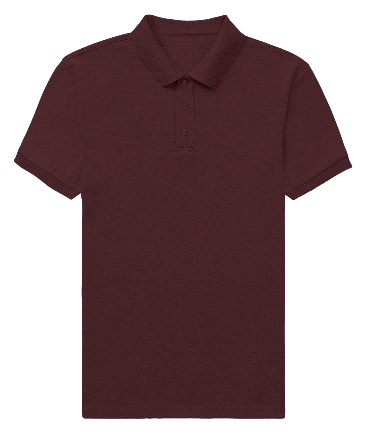 Basic Regular Polo Tee Maroon Front