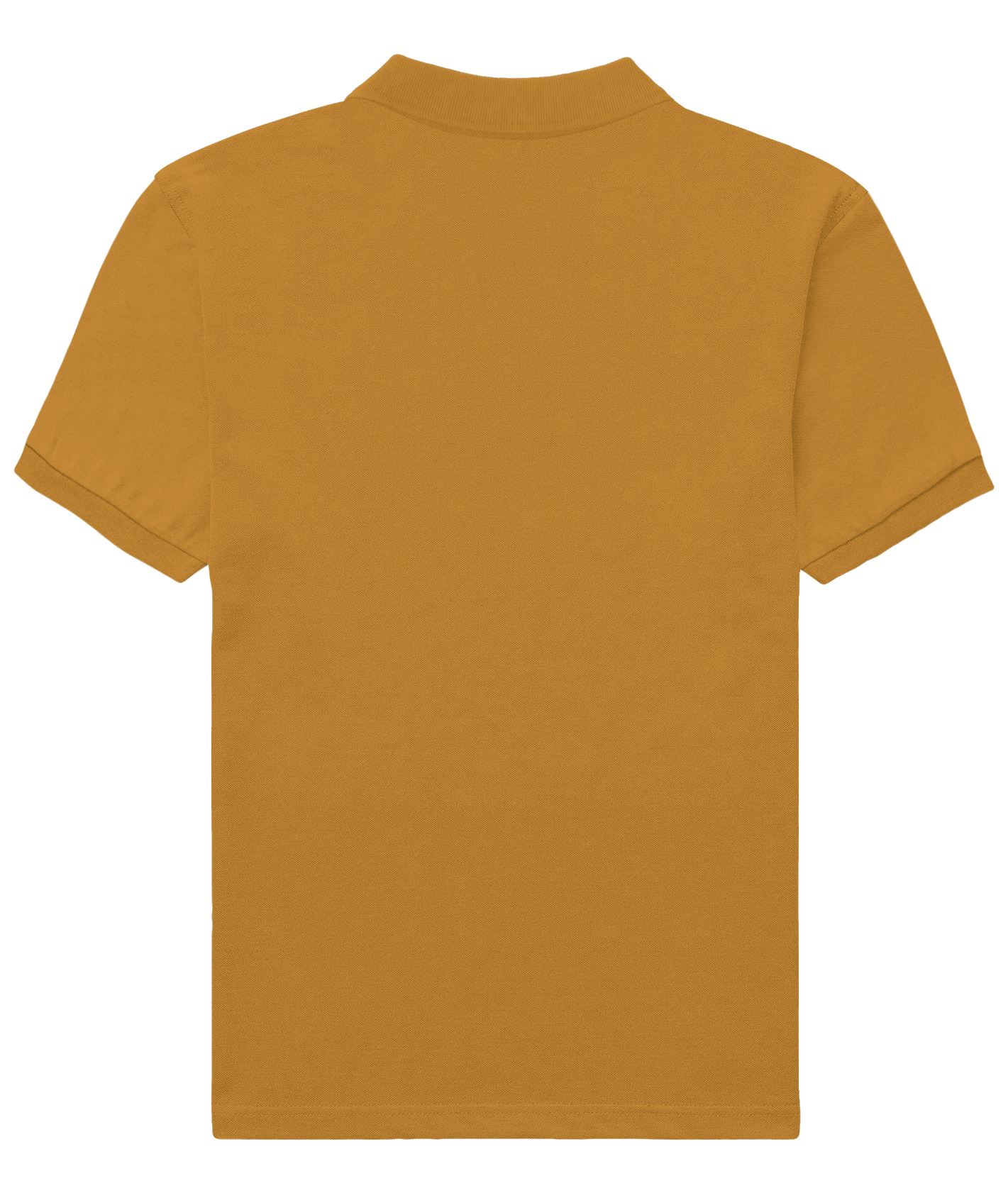 Basic Regular Polo Tee Mustard Yellow Back