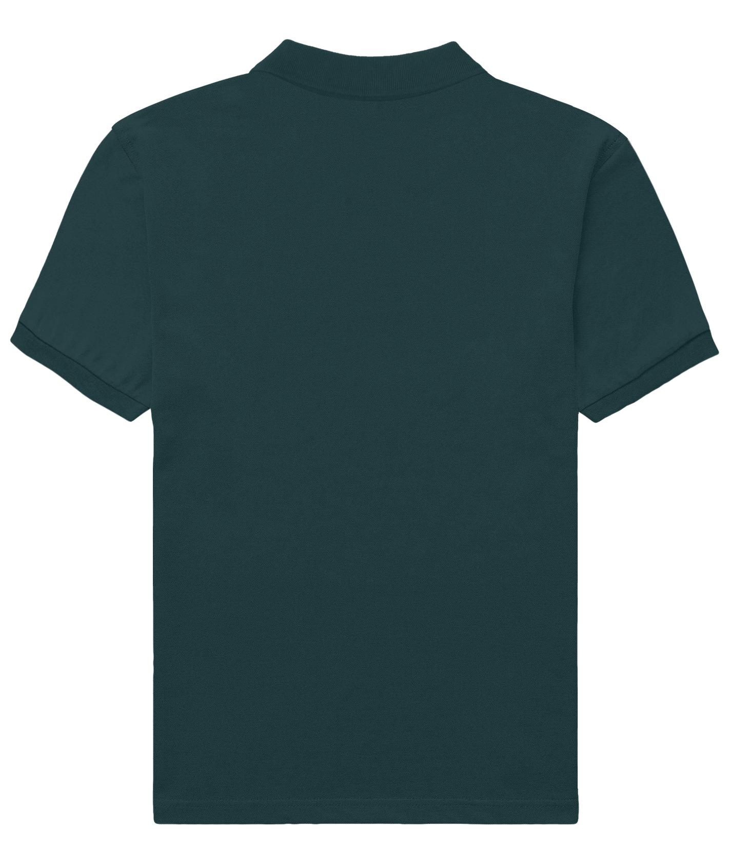Basic Regular Polo Tee Petrol Blue Back