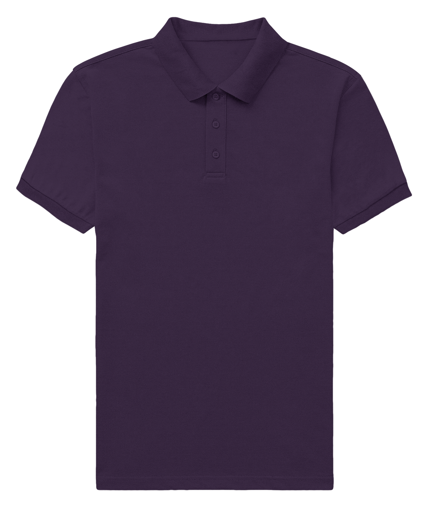 Basic Regular Polo Tee Purple Front