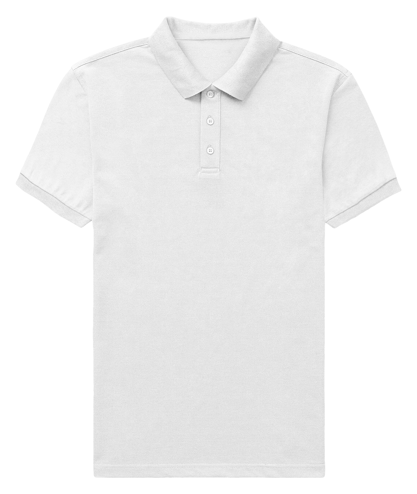 Basic Regular Polo Tee White Front