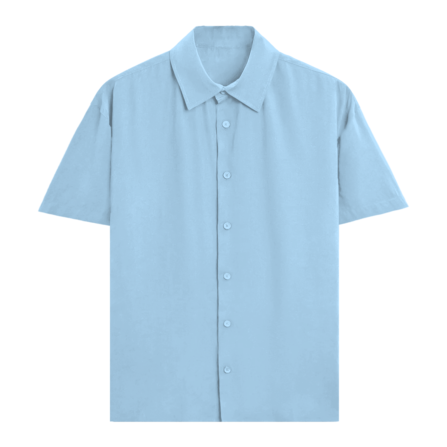 Basic Summer Oversized Shirt Baby Blue Front