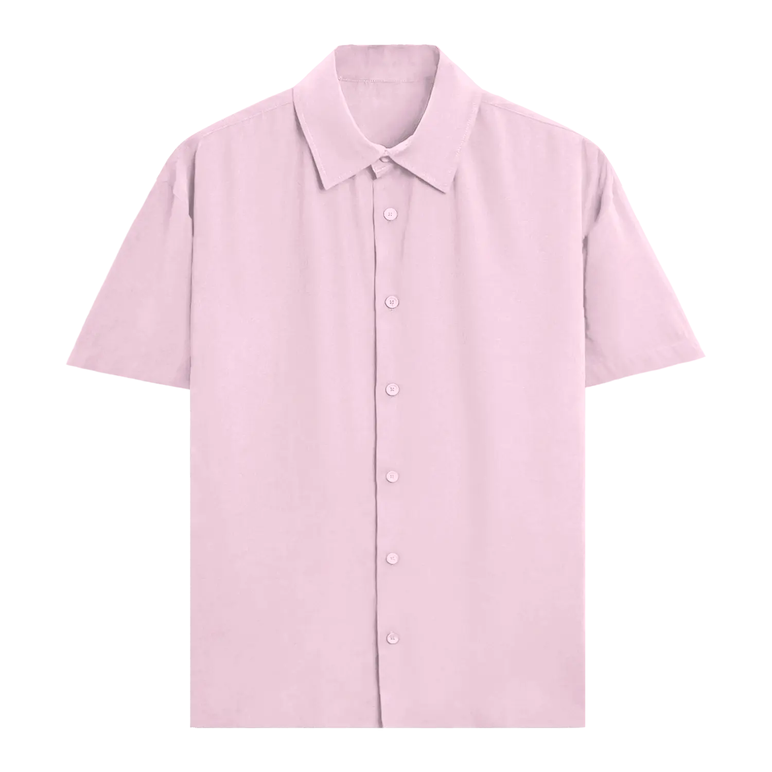 Basic Summer Oversized Shirt Pink Front