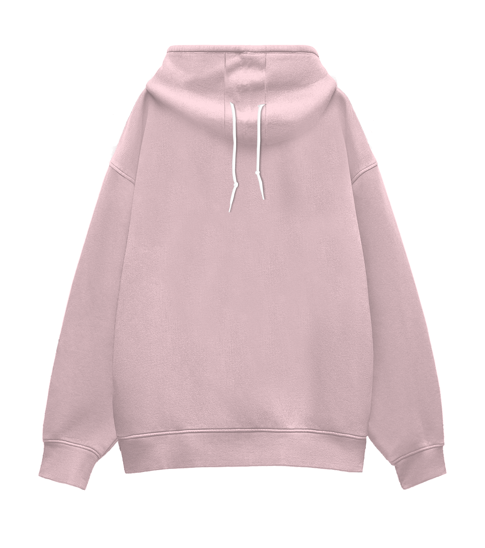Basic Vintage Hoodie Light Pink Black