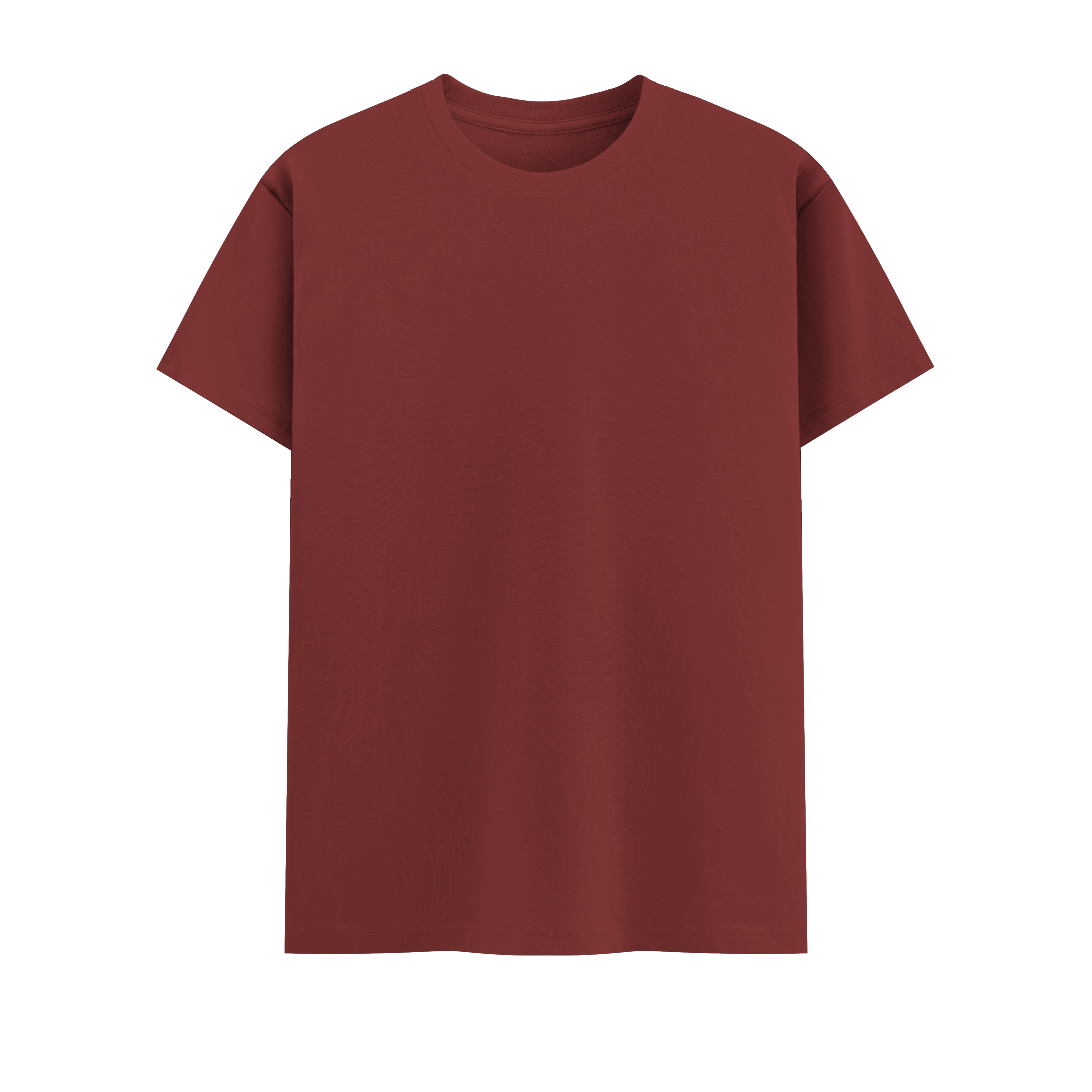 Basic Vintage Tee Brick Red Front