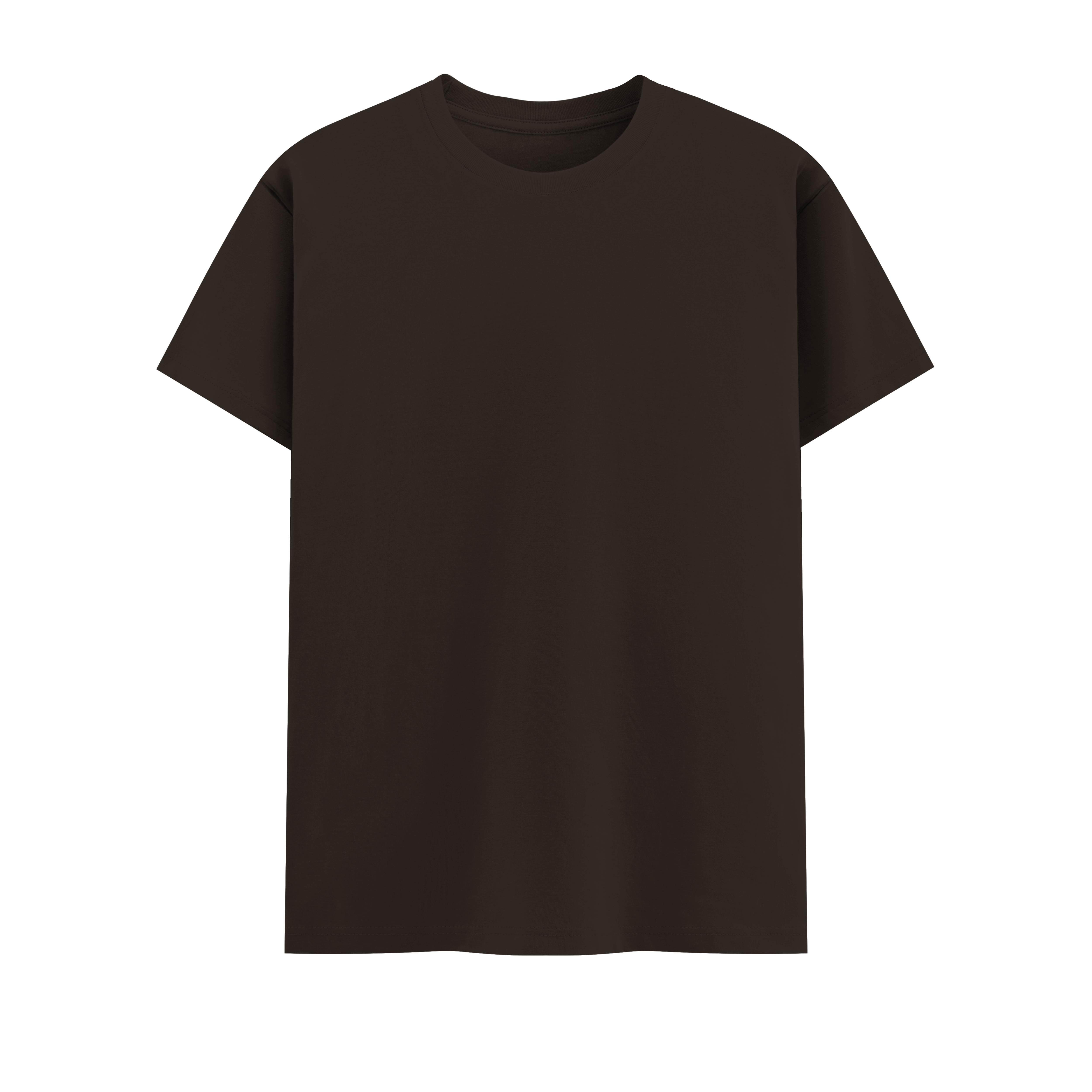Basic Vintage Tee Coffee Brown Front