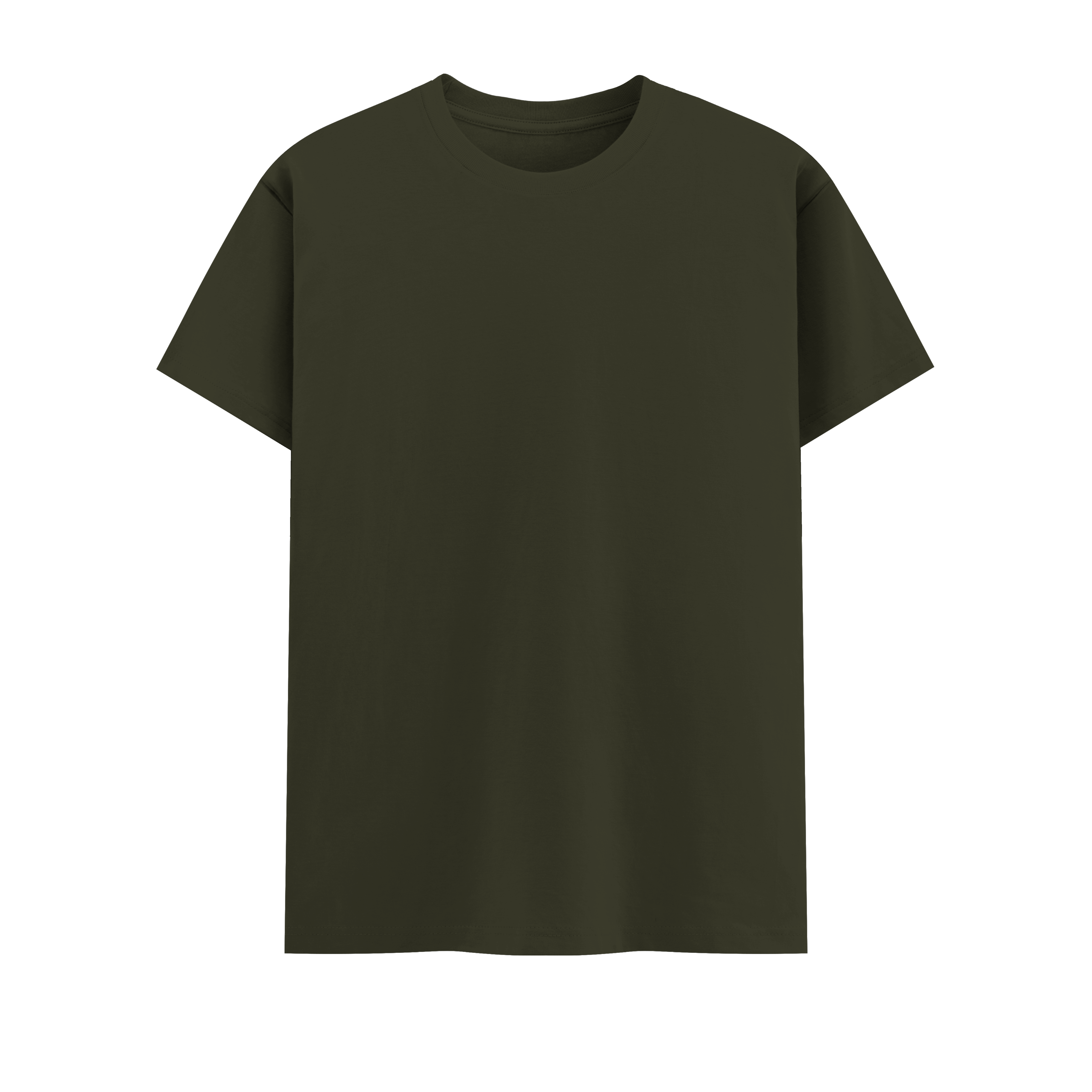 Basic Vintage Tee Olive Green Front
