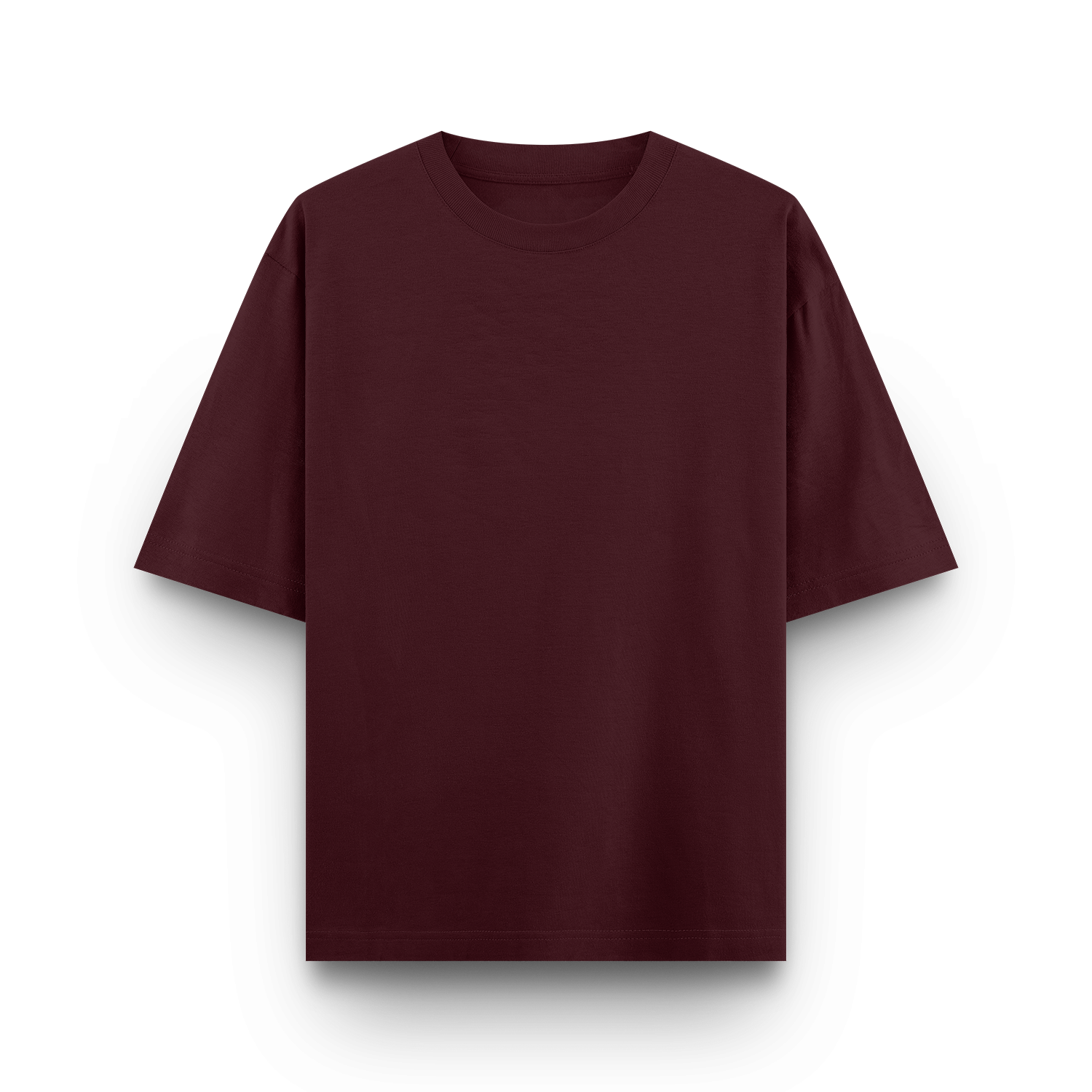 Basic Weekday Tee Maroon Front